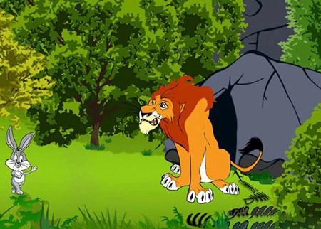 قصة الأسد والأرنب