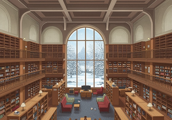 مشروع تصميم مكتبة عامة