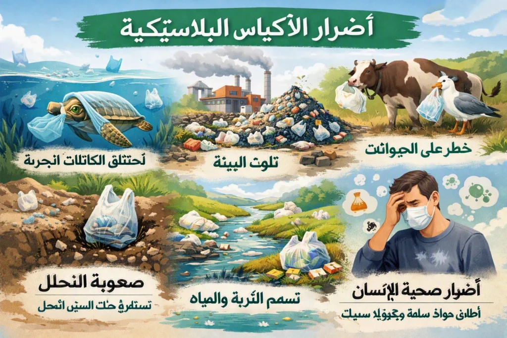 اضرار الاكياس البلاستيكية